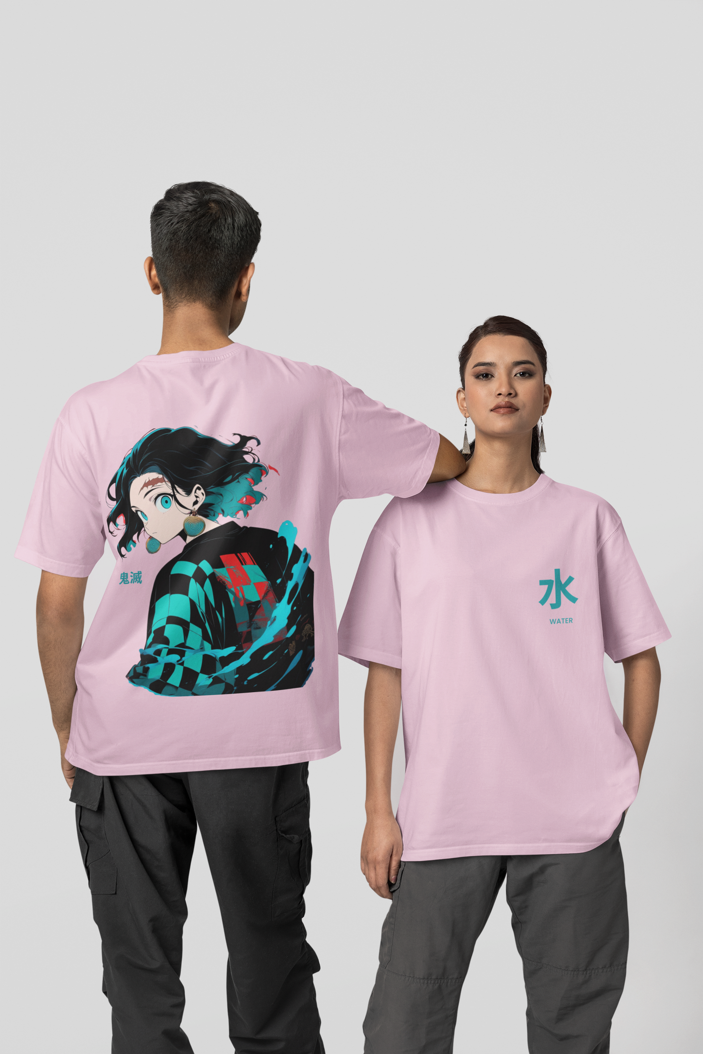 Tanjiro Water Breathing Oversized Tee - Demon Slayer Edition