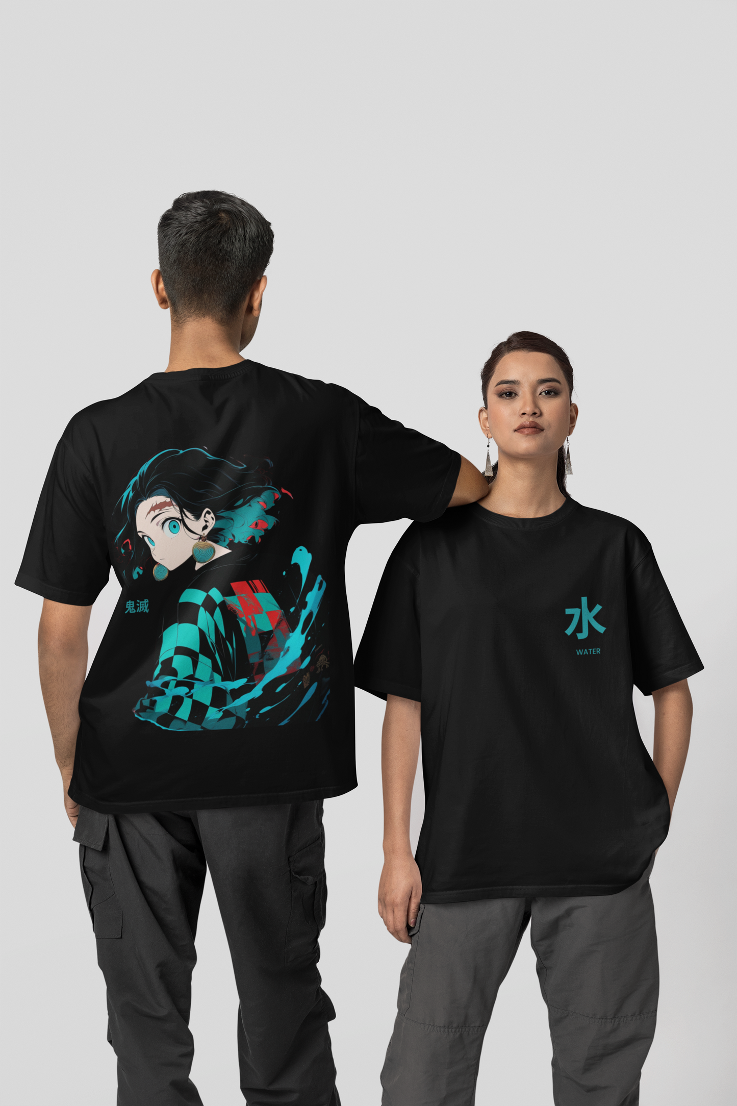 Tanjiro Water Breathing Oversized Tee - Demon Slayer Edition