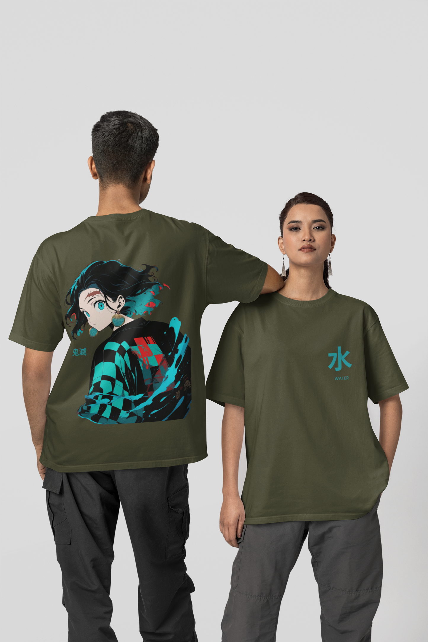 Tanjiro Water Breathing Oversized Tee - Demon Slayer Edition