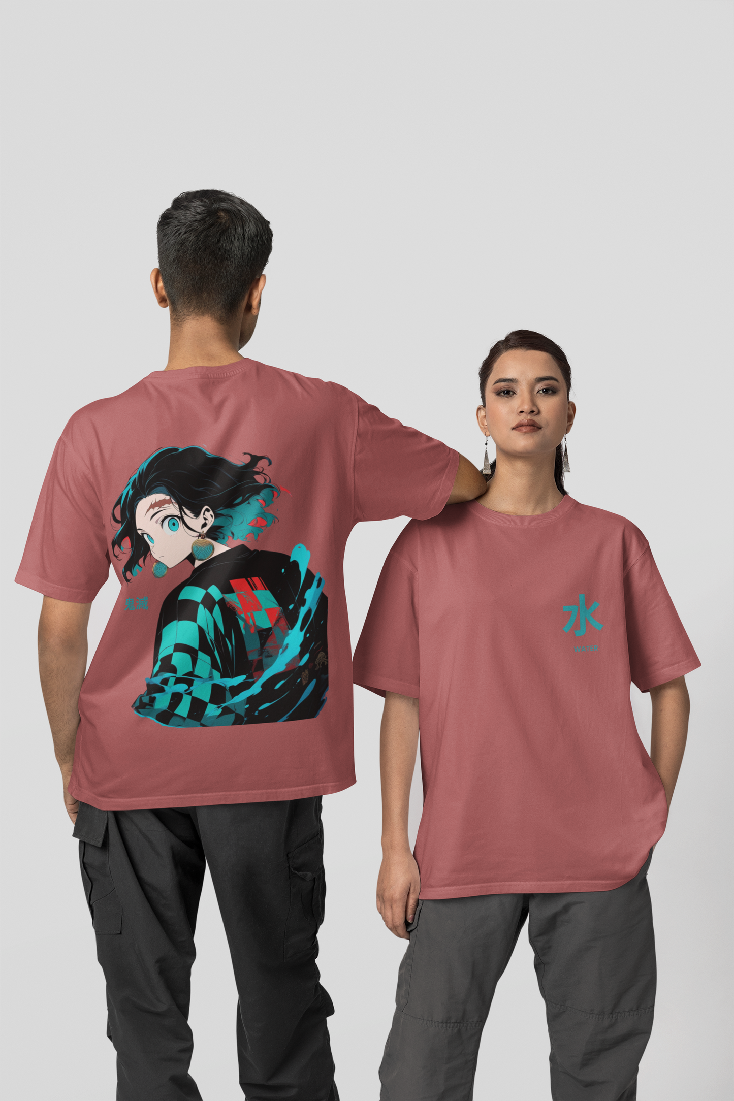 Tanjiro Water Breathing Oversized Tee - Demon Slayer Edition