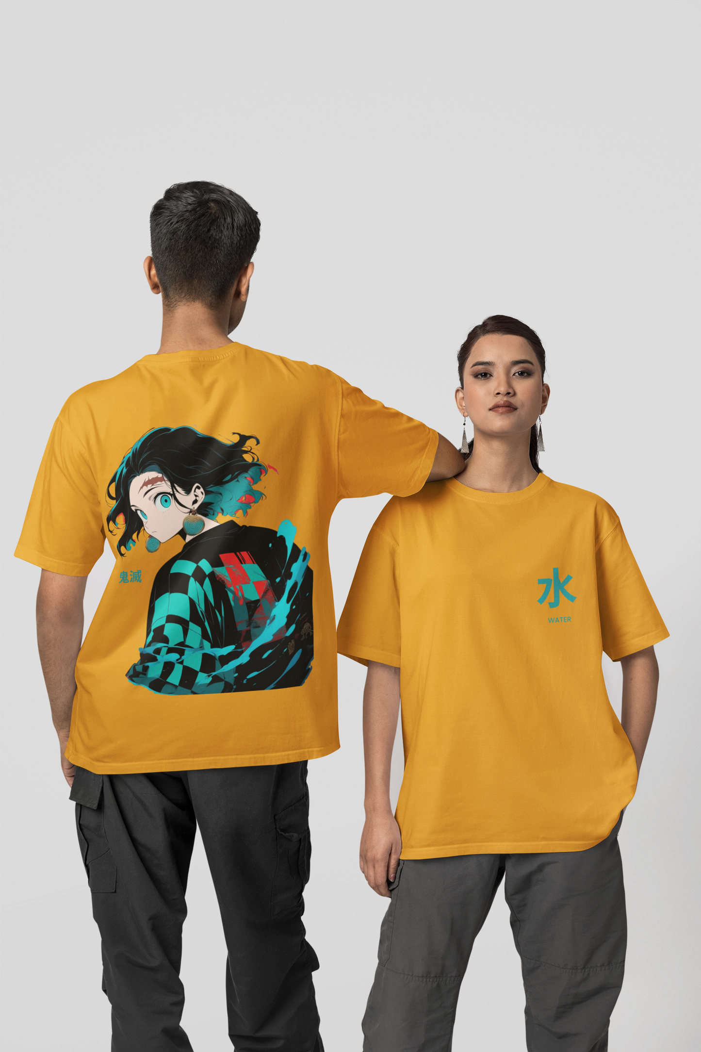 Tanjiro Water Breathing Oversized Tee - Demon Slayer Edition
