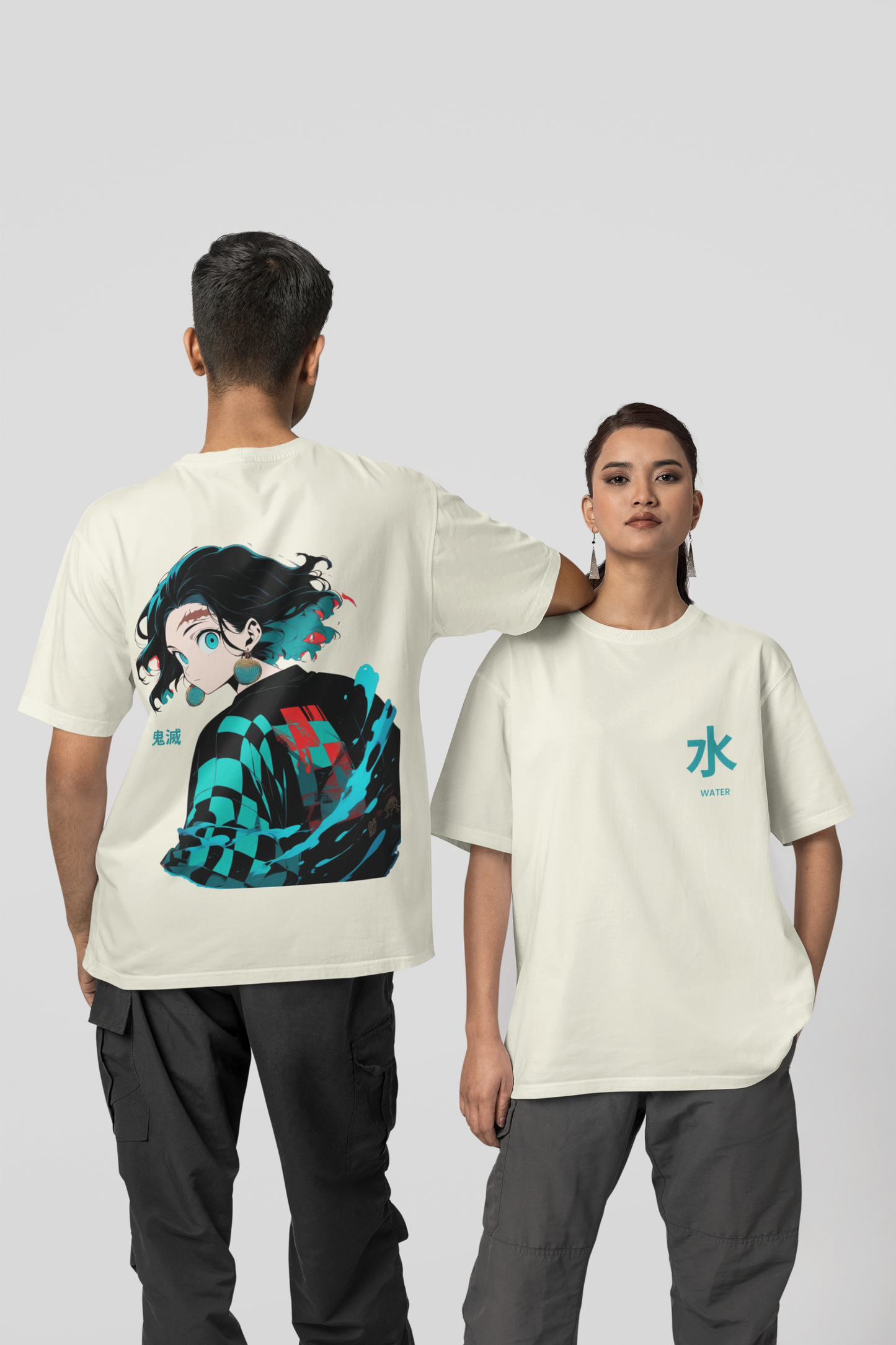 Tanjiro Water Breathing Oversized Tee - Demon Slayer Edition