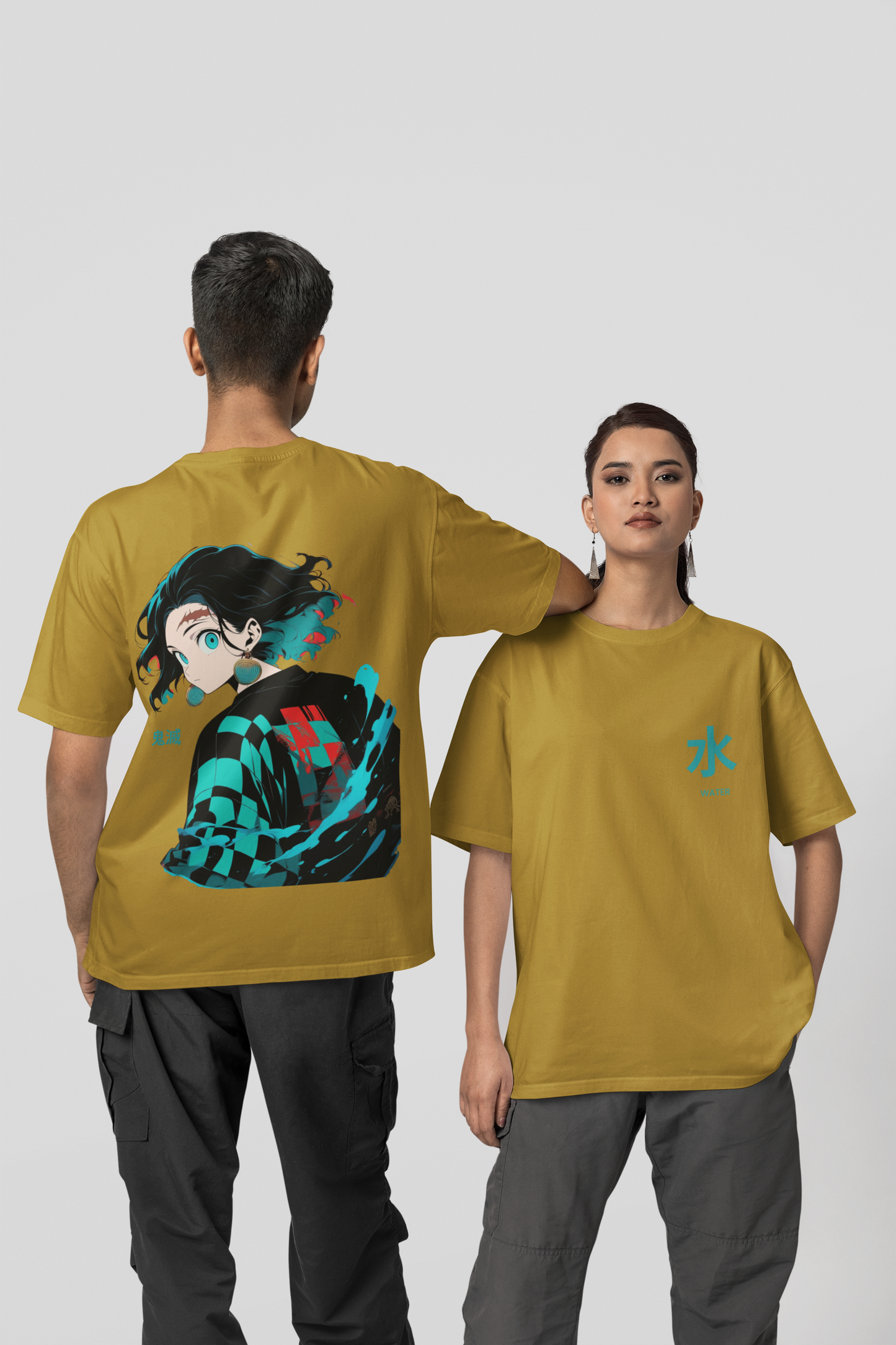 Tanjiro Water Breathing Oversized Tee - Demon Slayer Edition