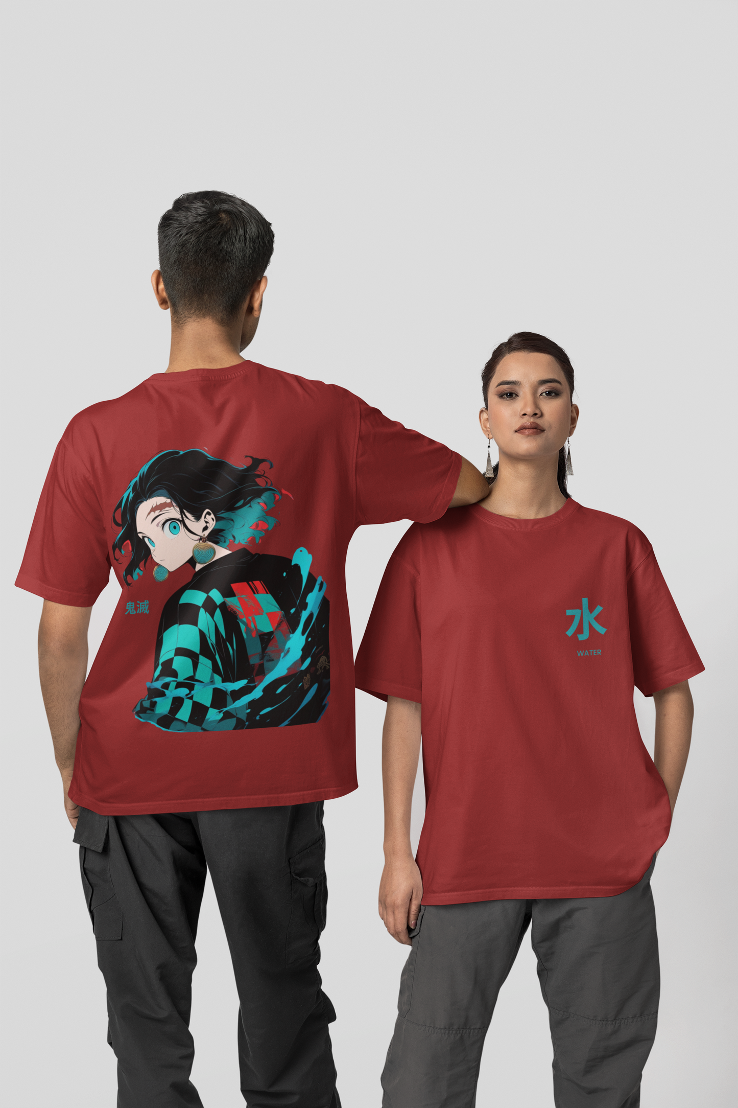 Tanjiro Water Breathing Oversized Tee - Demon Slayer Edition