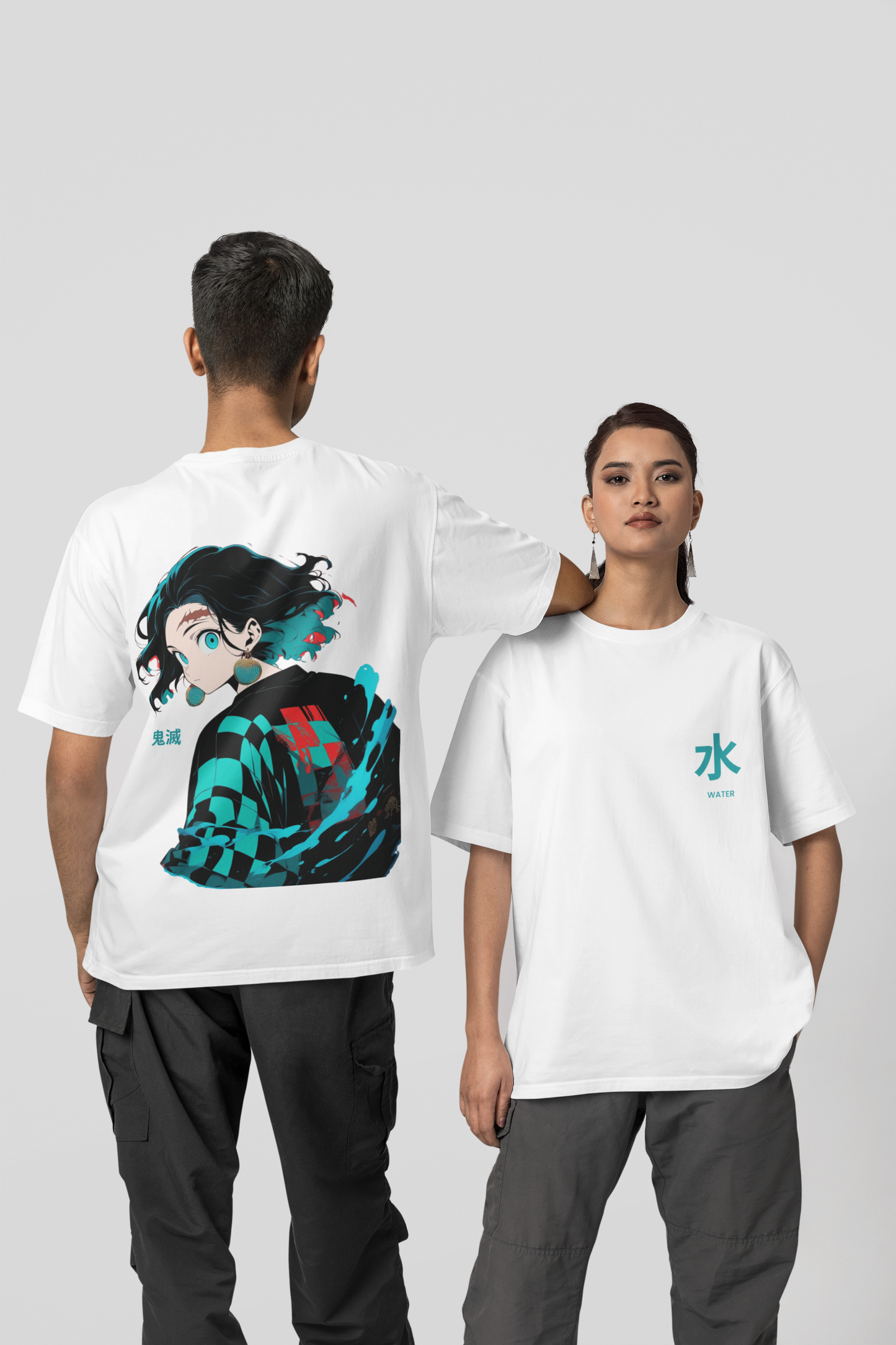 Tanjiro Water Breathing Oversized Tee - Demon Slayer Edition